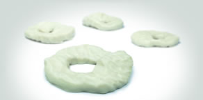 Apple rings in white chocolate